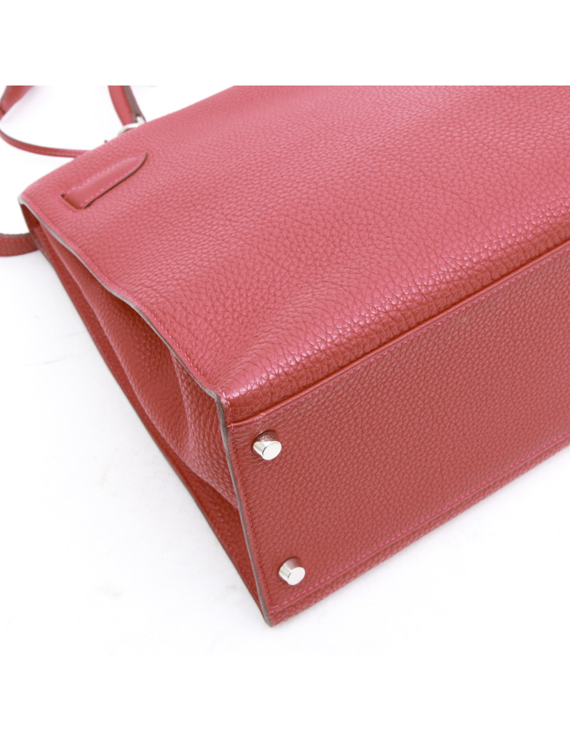  HERMES Kelly II T35 ssaddle bag in brick taurillon clemence leather
