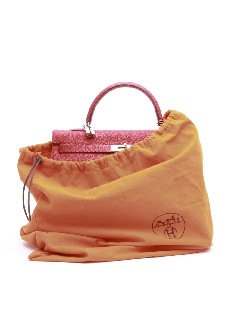  HERMES Kelly II T35 ssaddle bag in brick taurillon clemence leather