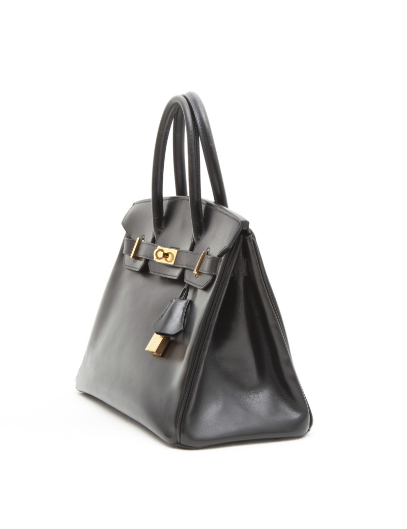 HERMES Birkin 30 in black box leather