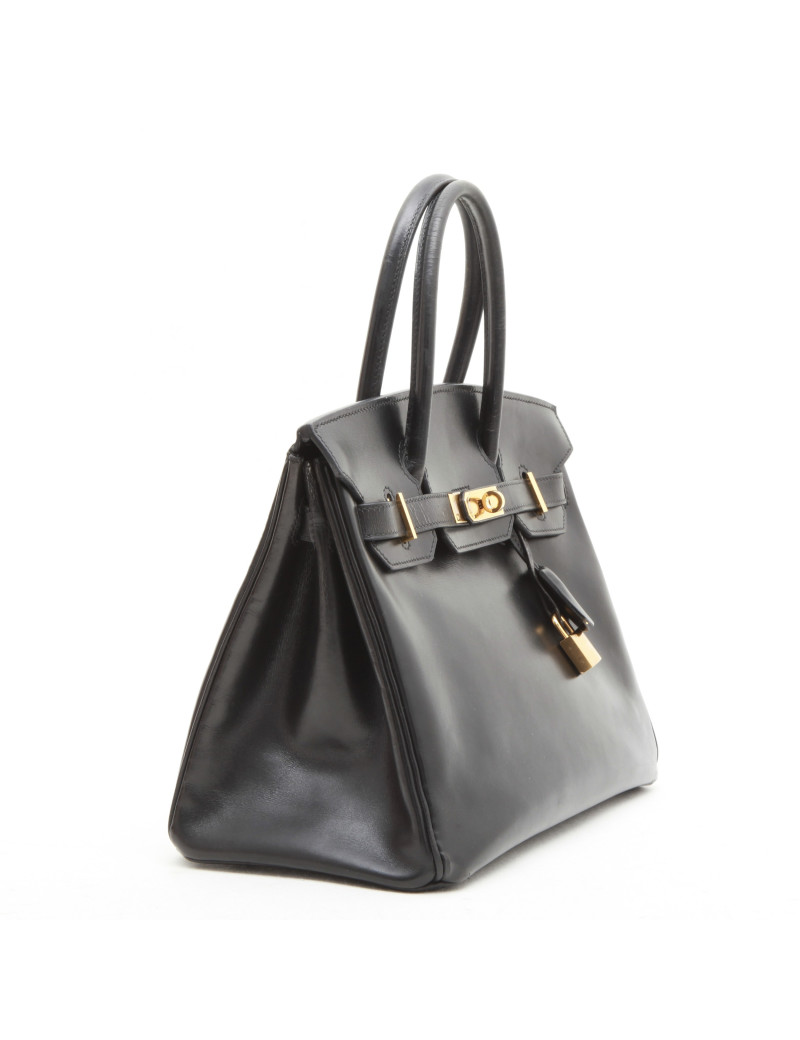 HERMES Birkin 30 in black box leather