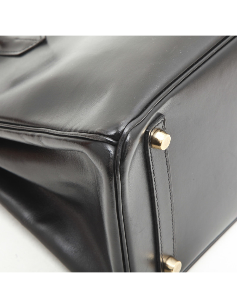 Birkin 30 HERMES en cuir box noir