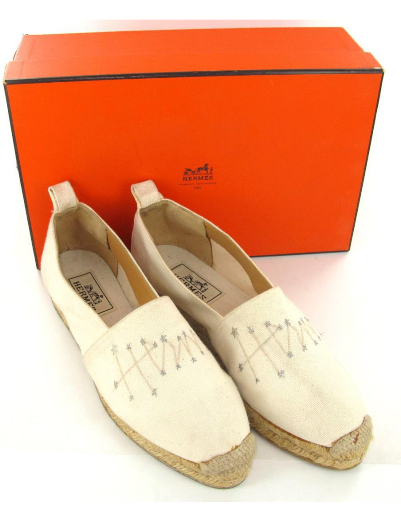 Espadrille T 39 HERMES beige clair