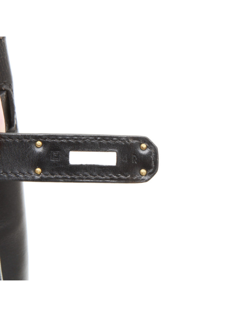 Birkin 30 HERMES en cuir box noir