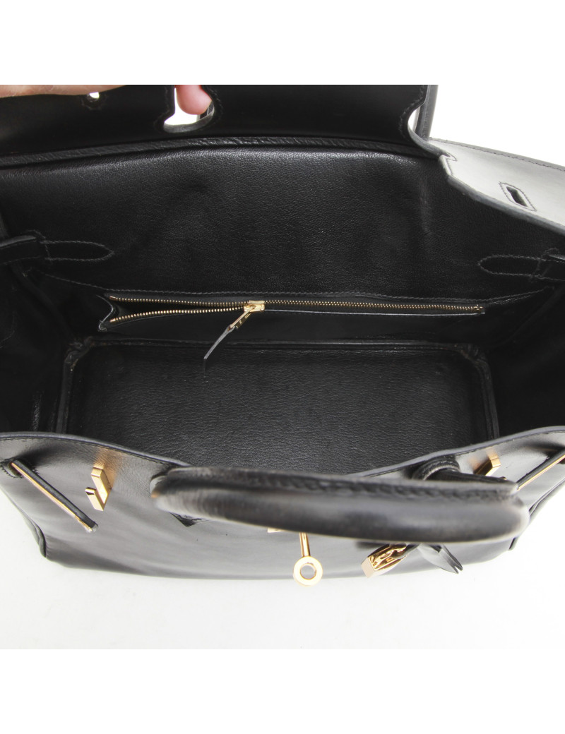 HERMES Birkin 30 in black box leather