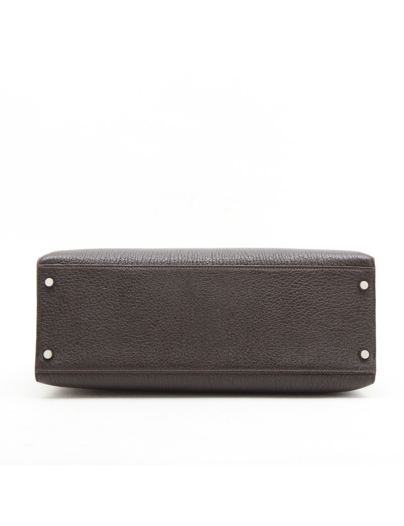 Sac Kelly II  T35 HERMES avec bandoulière cuir grainé marron