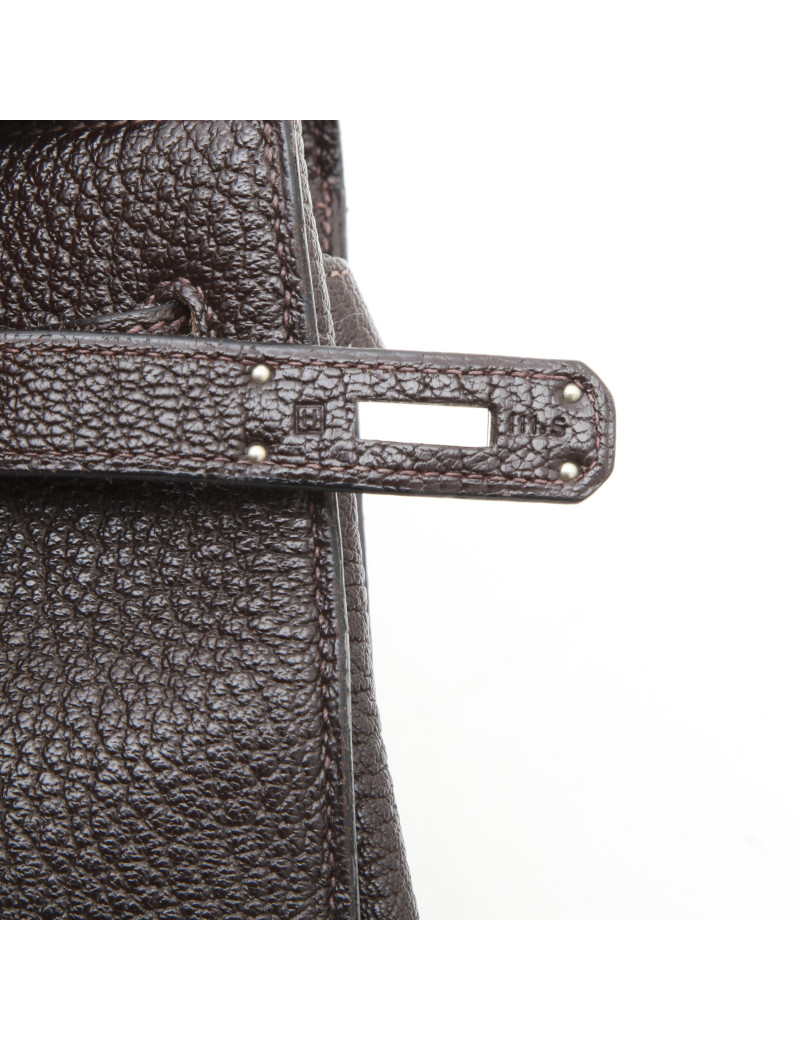 Sac Kelly II  T35 HERMES avec bandoulière cuir grainé marron