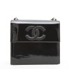 CHANEL flap bag in black patent leather
