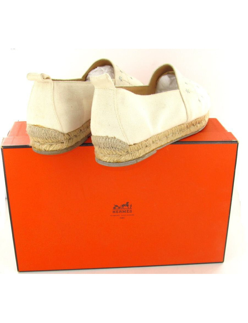 Espadrille T 39 HERMES beige clair