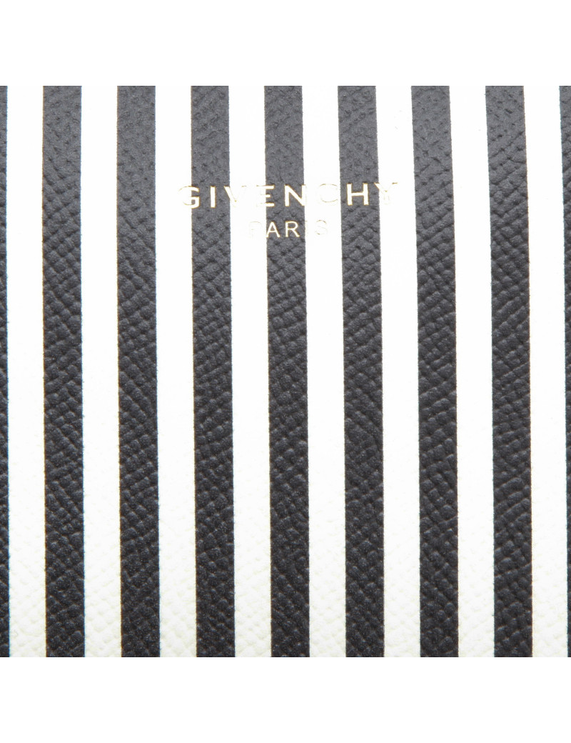 GIVENCHY weekend bag in black and white striped leather