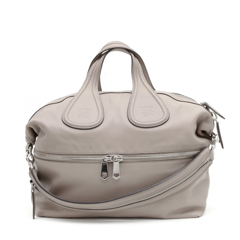 Givenchy Nightingale Black Leather Zipper Large Satchel Handbag | eBay