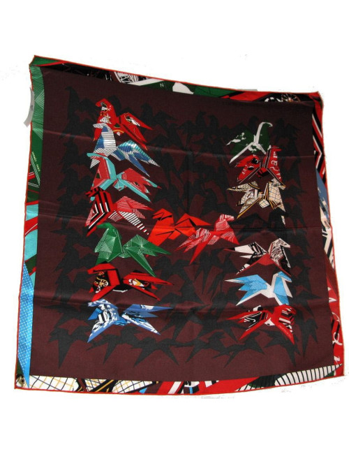 Carré 70 HERMES "Cocottes en soie"