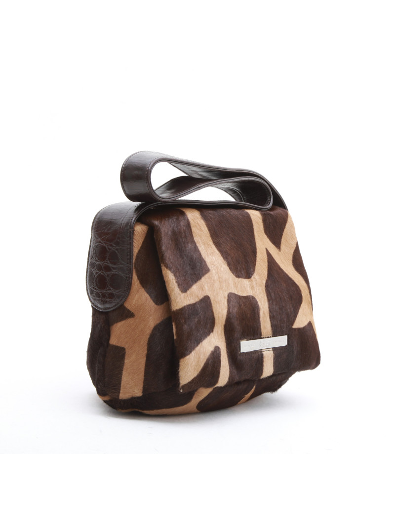 GIANFRANCO FERRE vintage shoulder bag in brown foal