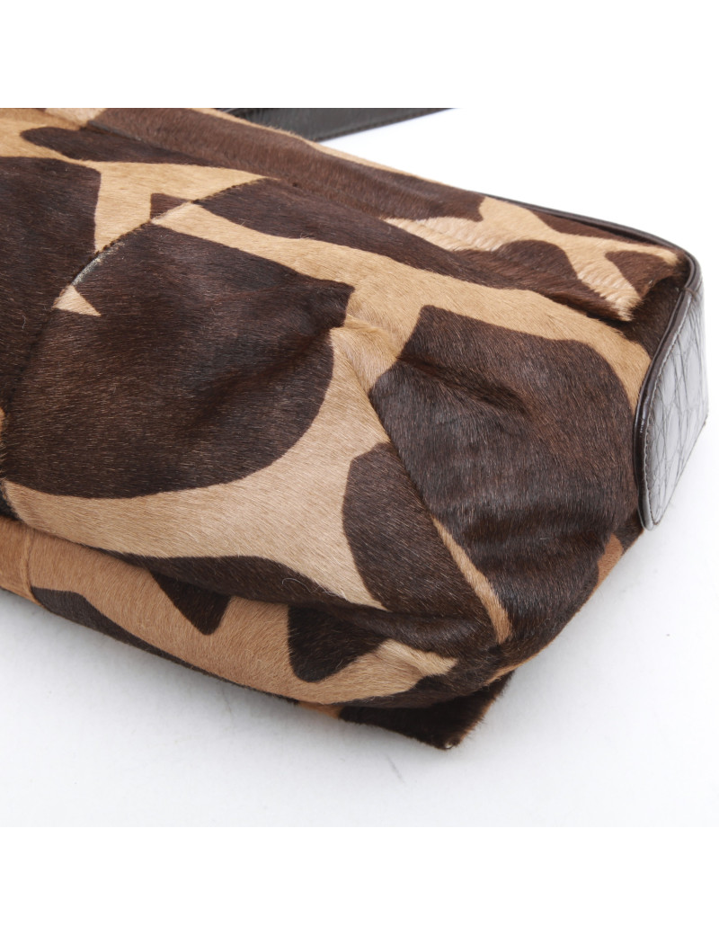 GIANFRANCO FERRE vintage shoulder bag in brown foal