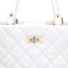 CHANEL tote bag in aged white patent leather