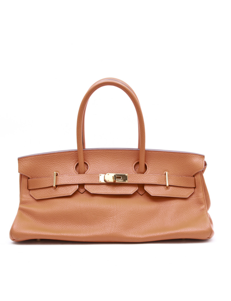 Sac HERMES Shoulder cuir taurillon clémence orange