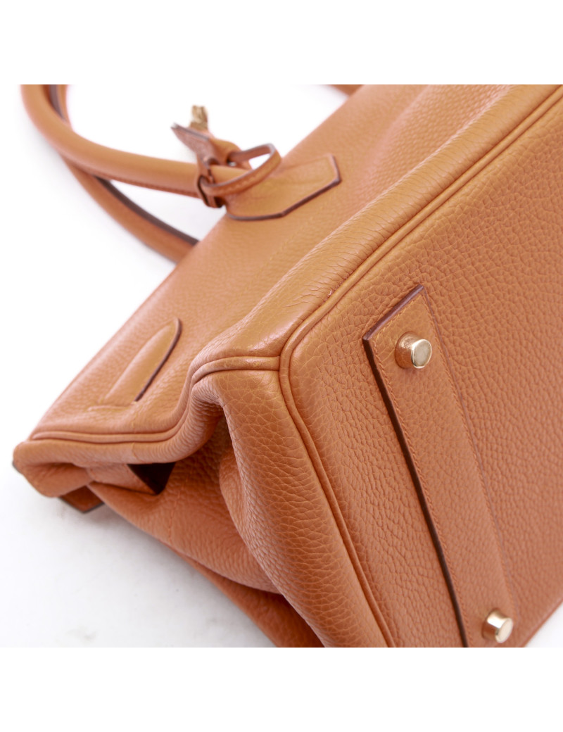 Sac HERMES Shoulder cuir taurillon clémence orange