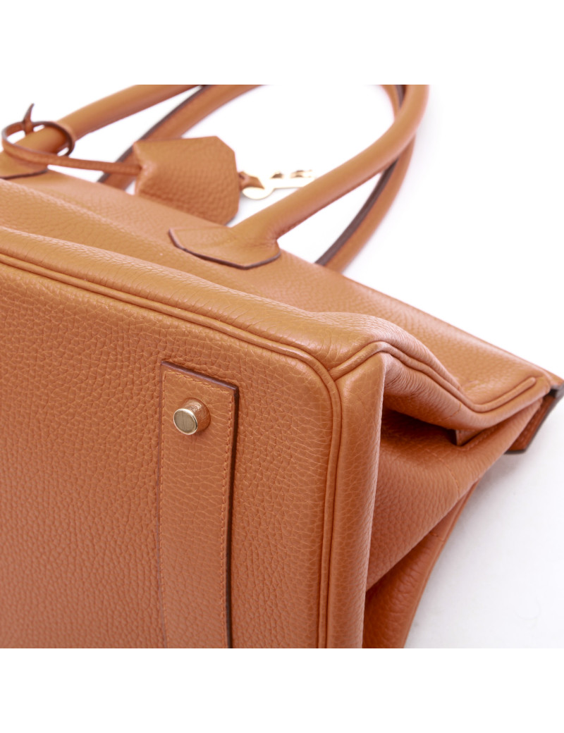 Sac HERMES Shoulder cuir taurillon clémence orange