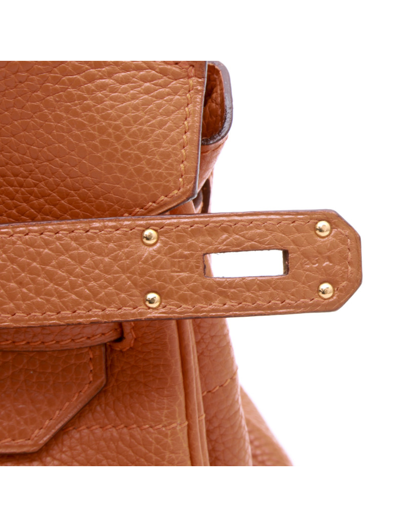 Sac HERMES Shoulder cuir taurillon clémence orange