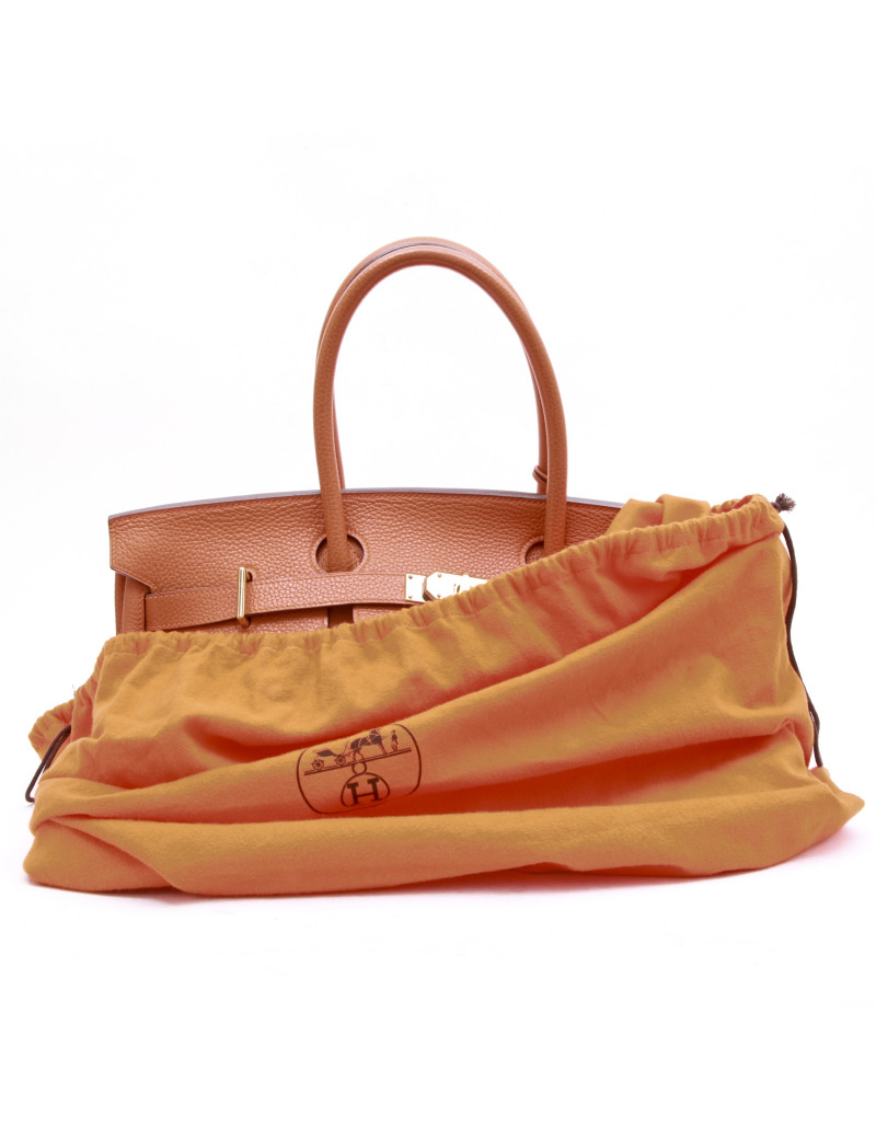 Sac HERMES Shoulder cuir taurillon clémence orange