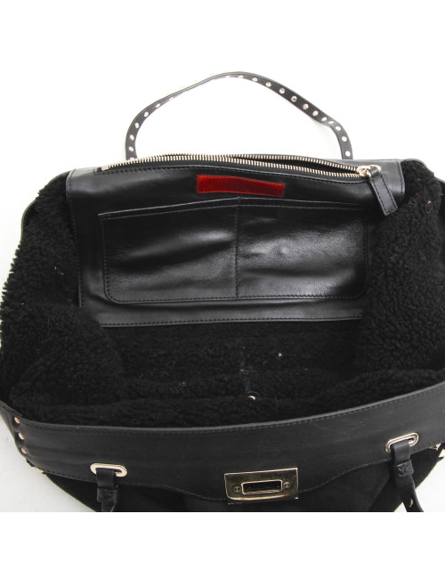 Sac VALENTINO mouton retourné noir