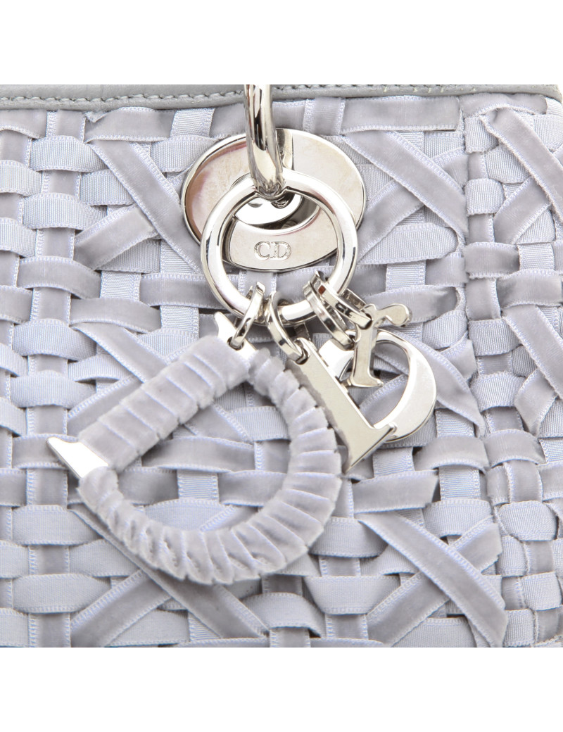 Sac CHRISTIAN DIOR Lady D gris
