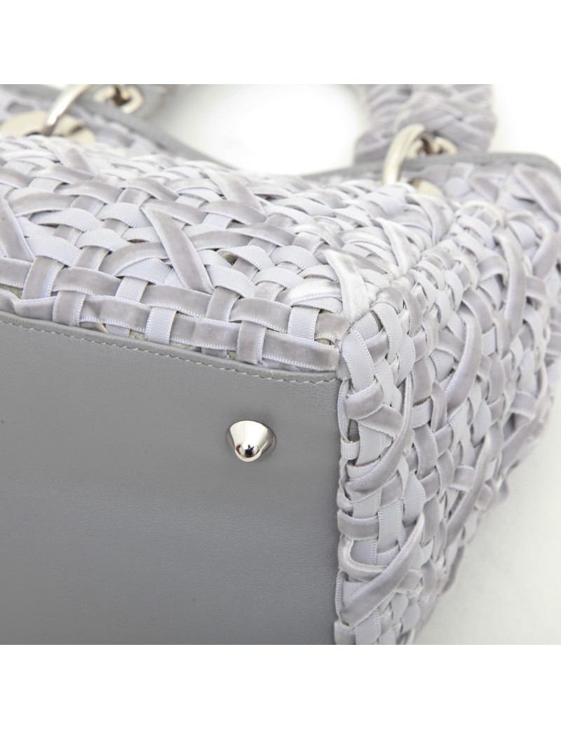 Sac CHRISTIAN DIOR Lady D gris