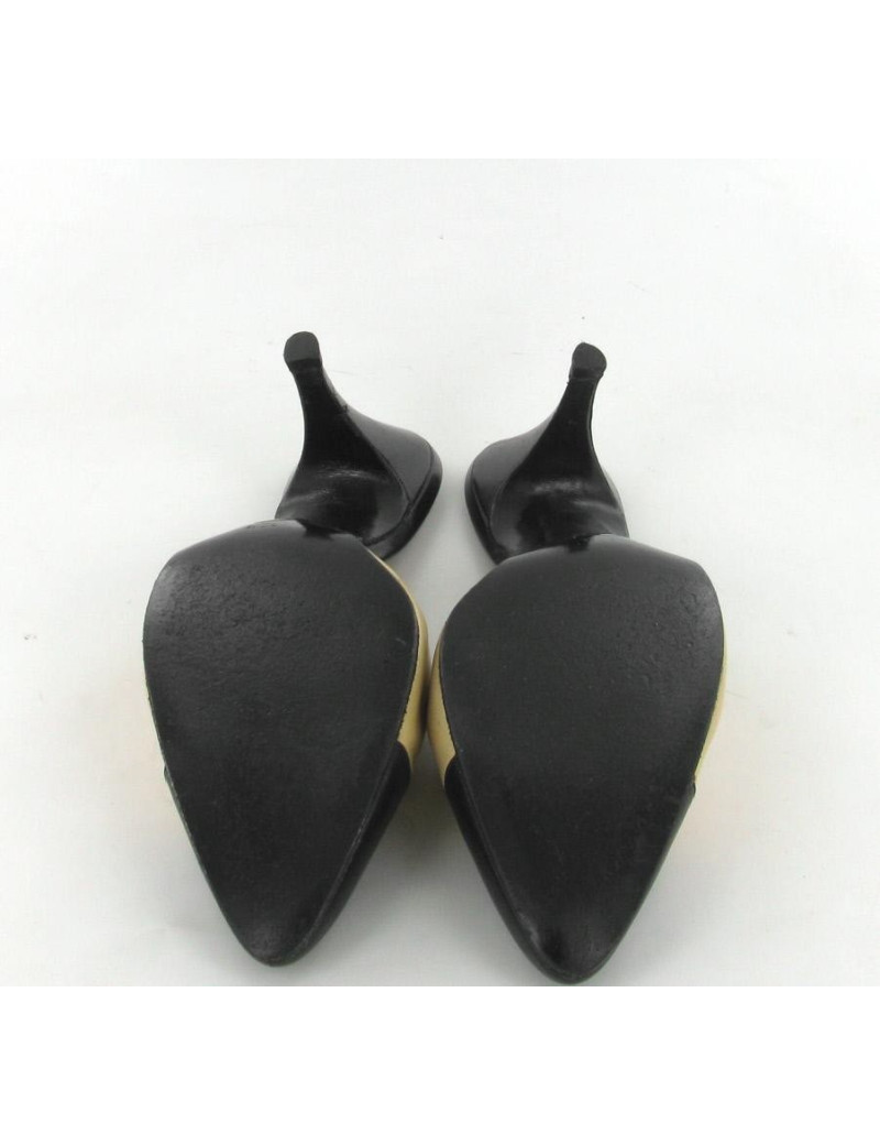 Mules CHANEL T39 bicolores