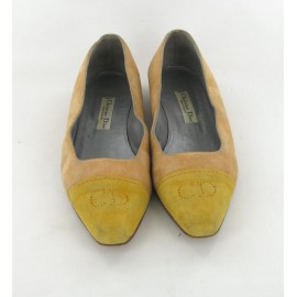Two-tone T39 CHRISTIAN DIOR suede ballerinas