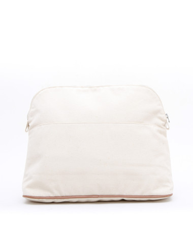 HERMES toilet bag in ecru fabric GM 2