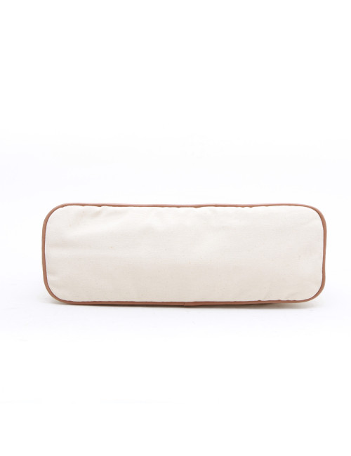 HERMES toilet bag in ecru fabric GM