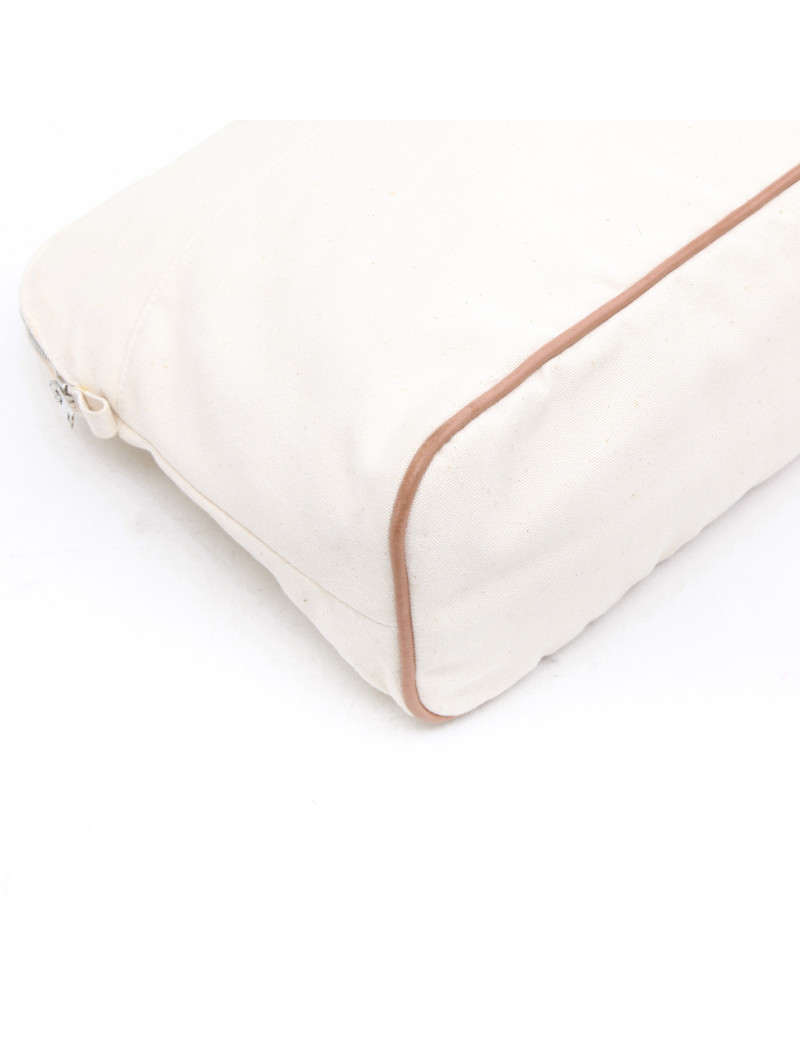 Pochette HERMES toile ecru GM