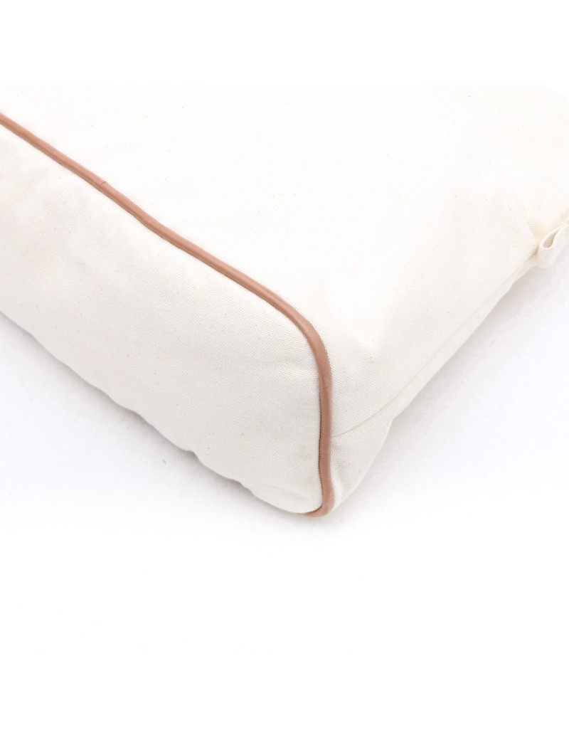 Pochette HERMES toile ecru GM