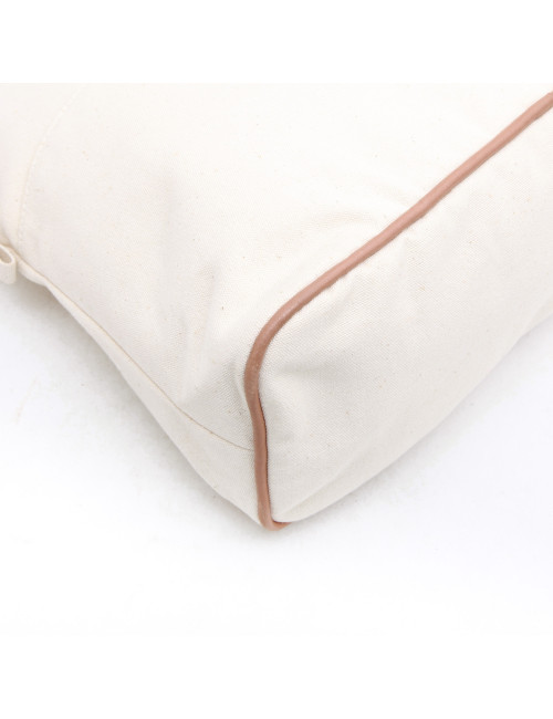 HERMES toilet bag in ecru fabric GM