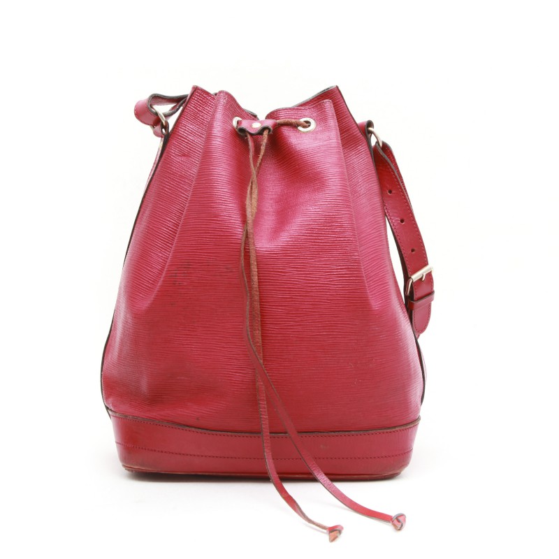 LOUIS VUITTON vintage 'Noé' bag in red épi leather - VALOIS