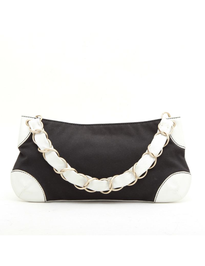 Sac CHANEL toile et cuir bicolore