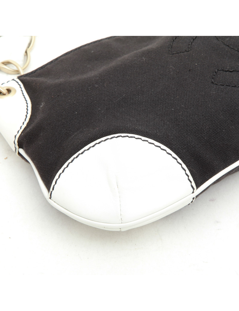 Sac CHANEL toile et cuir bicolore