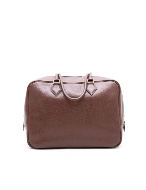 Sac plume HERMES cuir marron
