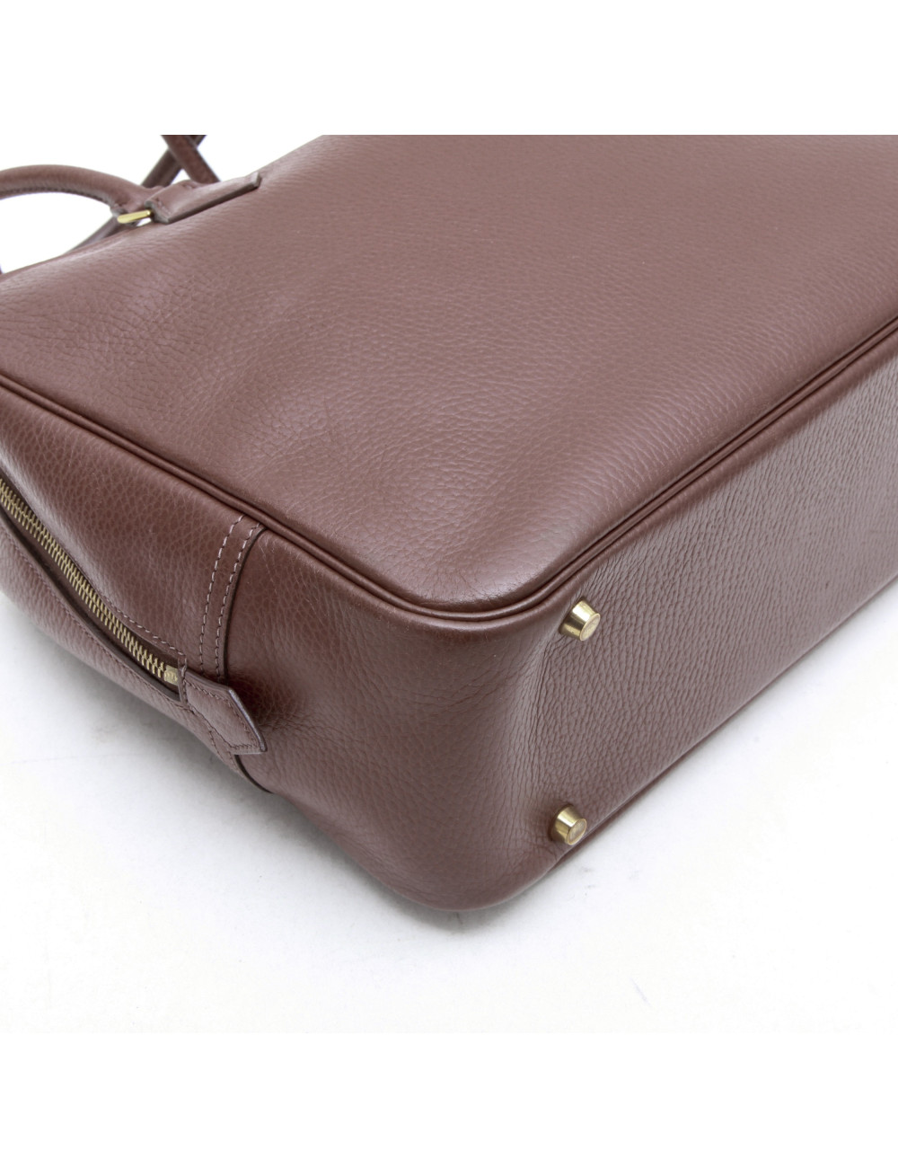 Sac plume HERMES cuir marron