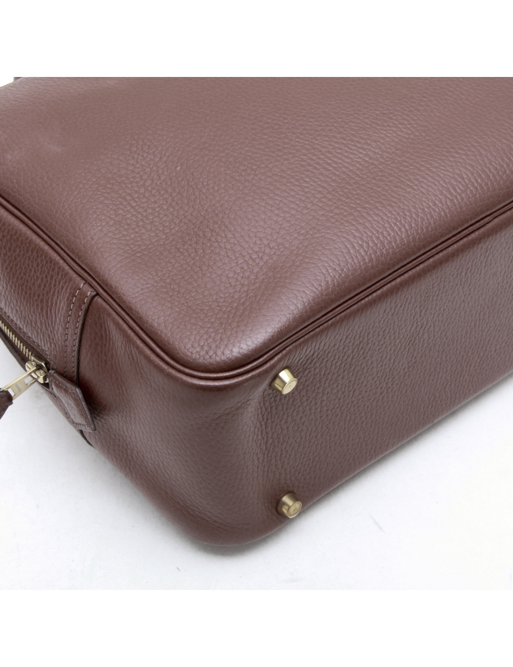 Sac plume HERMES cuir marron