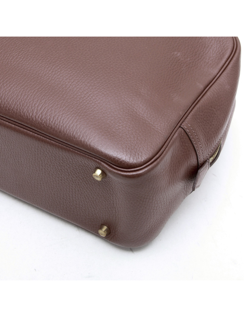 Sac plume HERMES cuir marron