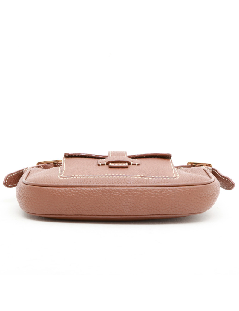 Sac LORO PIANA en cuir grainé gold