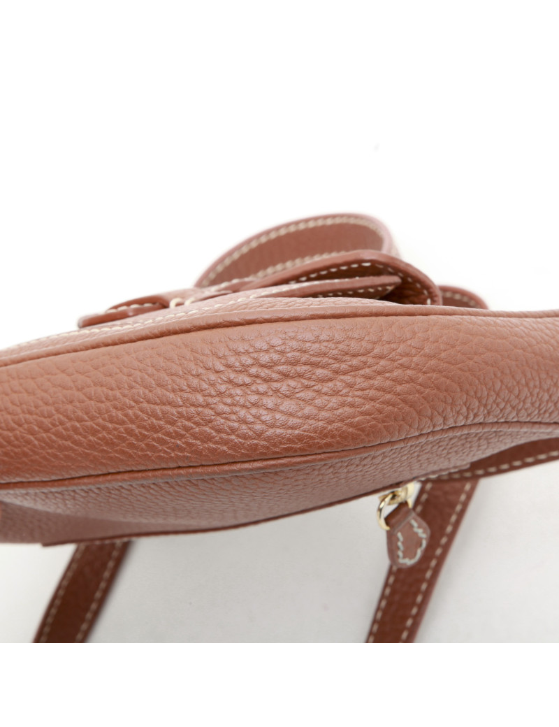 Sac LORO PIANA en cuir grainé gold