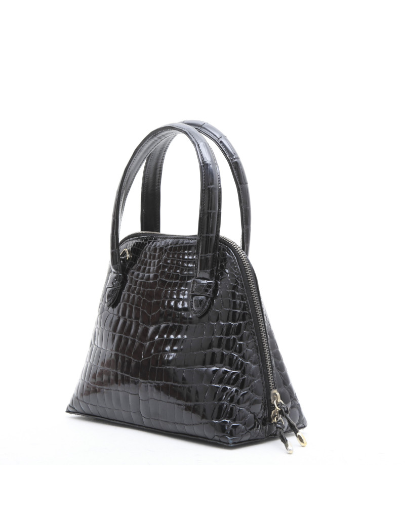 Sac  DINASTY by blanchi & NARDI   en crocodile noir Vintage