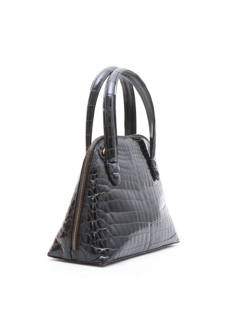 Sac  DINASTY by blanchi & NARDI   en crocodile noir Vintage