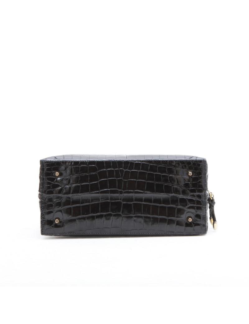 Sac  DINASTY by blanchi & NARDI   en crocodile noir Vintage
