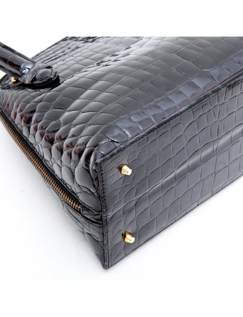 Sac  DINASTY by blanchi & NARDI   en crocodile noir Vintage
