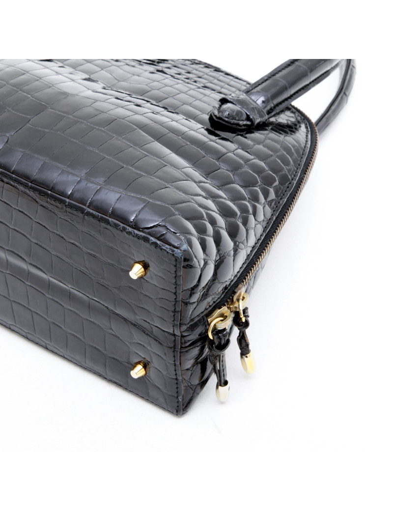 Sac  DINASTY by blanchi & NARDI   en crocodile noir Vintage