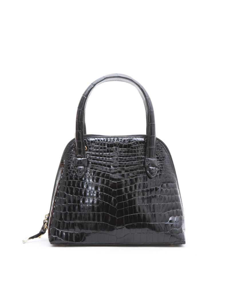 Sac  DINASTY by blanchi & NARDI   en crocodile noir Vintage
