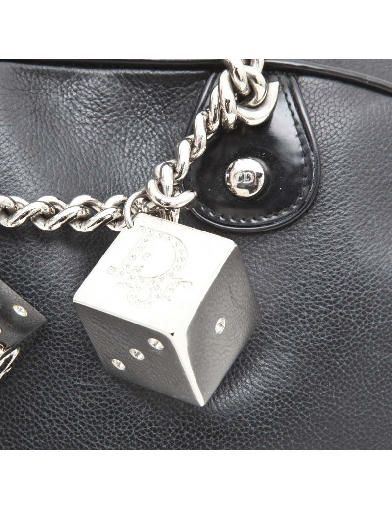 Sac DIOR cuir grainé noir