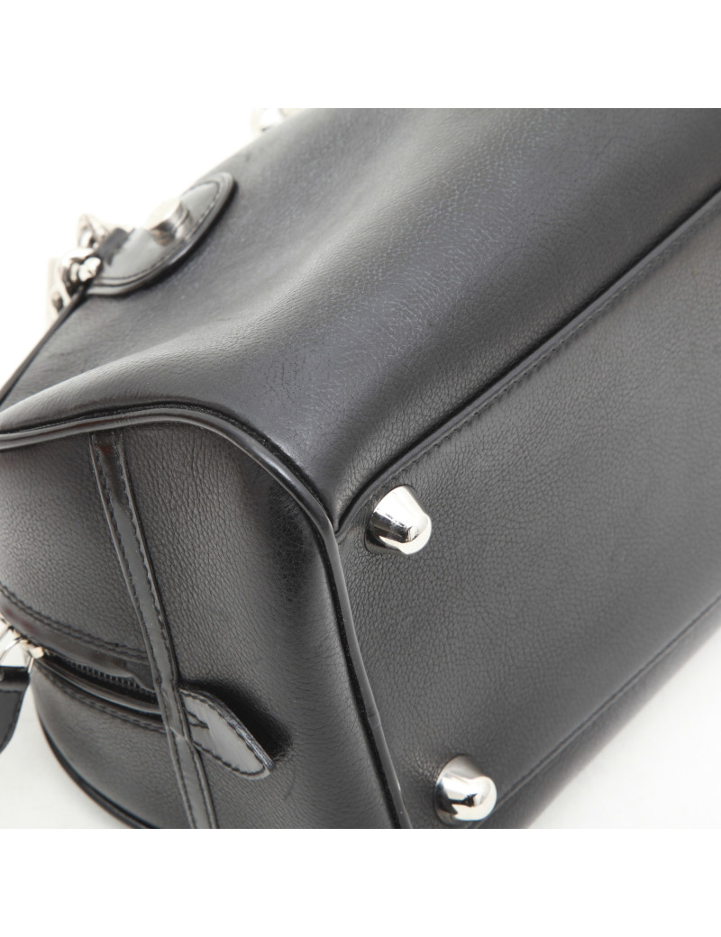 Sac DIOR cuir grainé noir